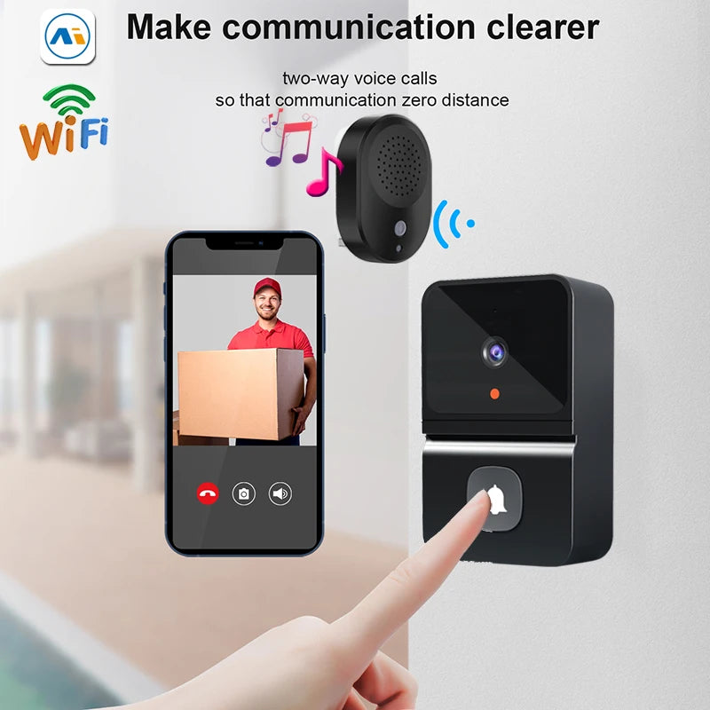 Intelligent Wireless Doorbell Home Welcome Doorbell Waterproof 300m Remote Smart Door Bell Chime