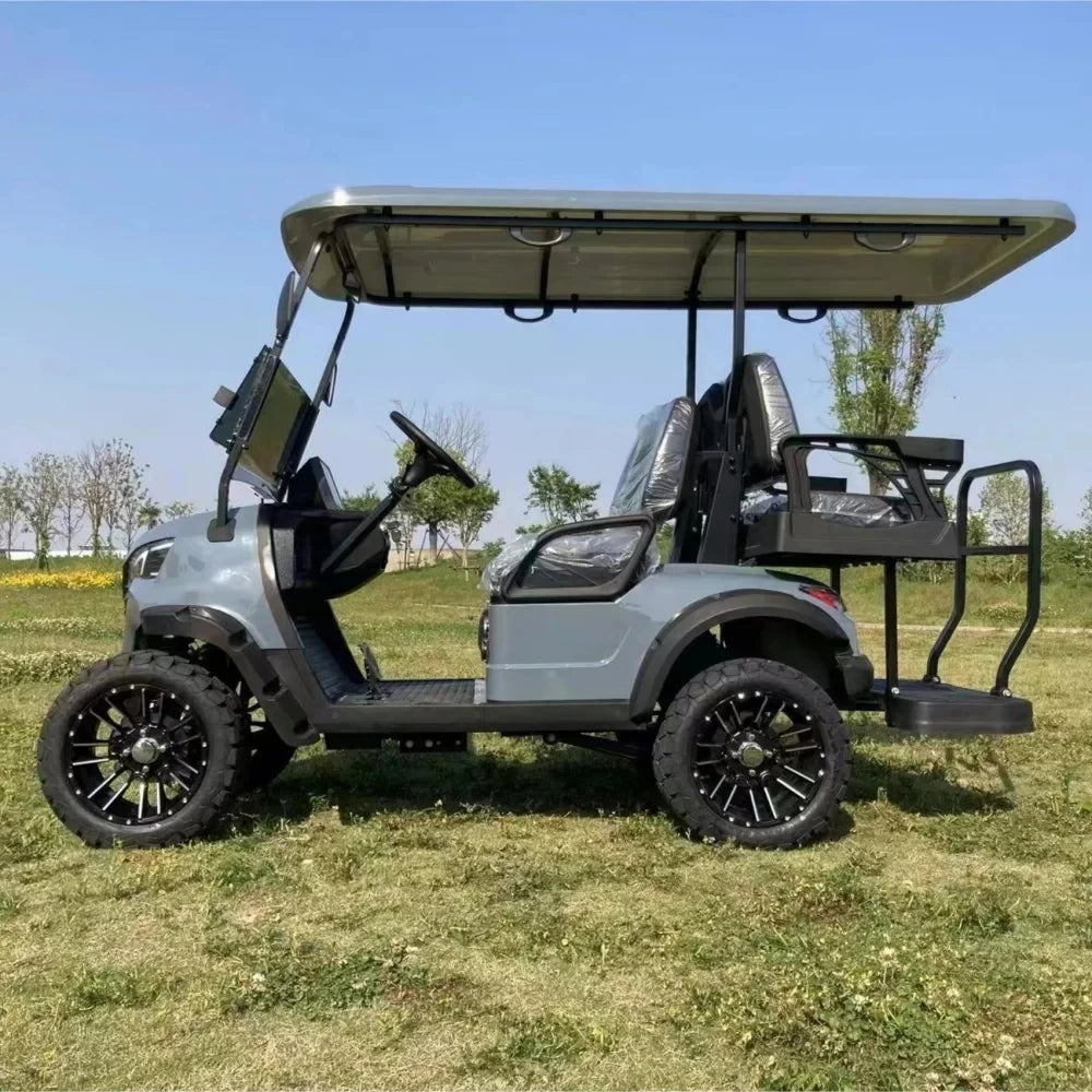 72v Electric Golf Cart 4+2 6 Seater 7.5kw Lithium Golf Off Road Buggy Garden Villa Hunting Golf Cart