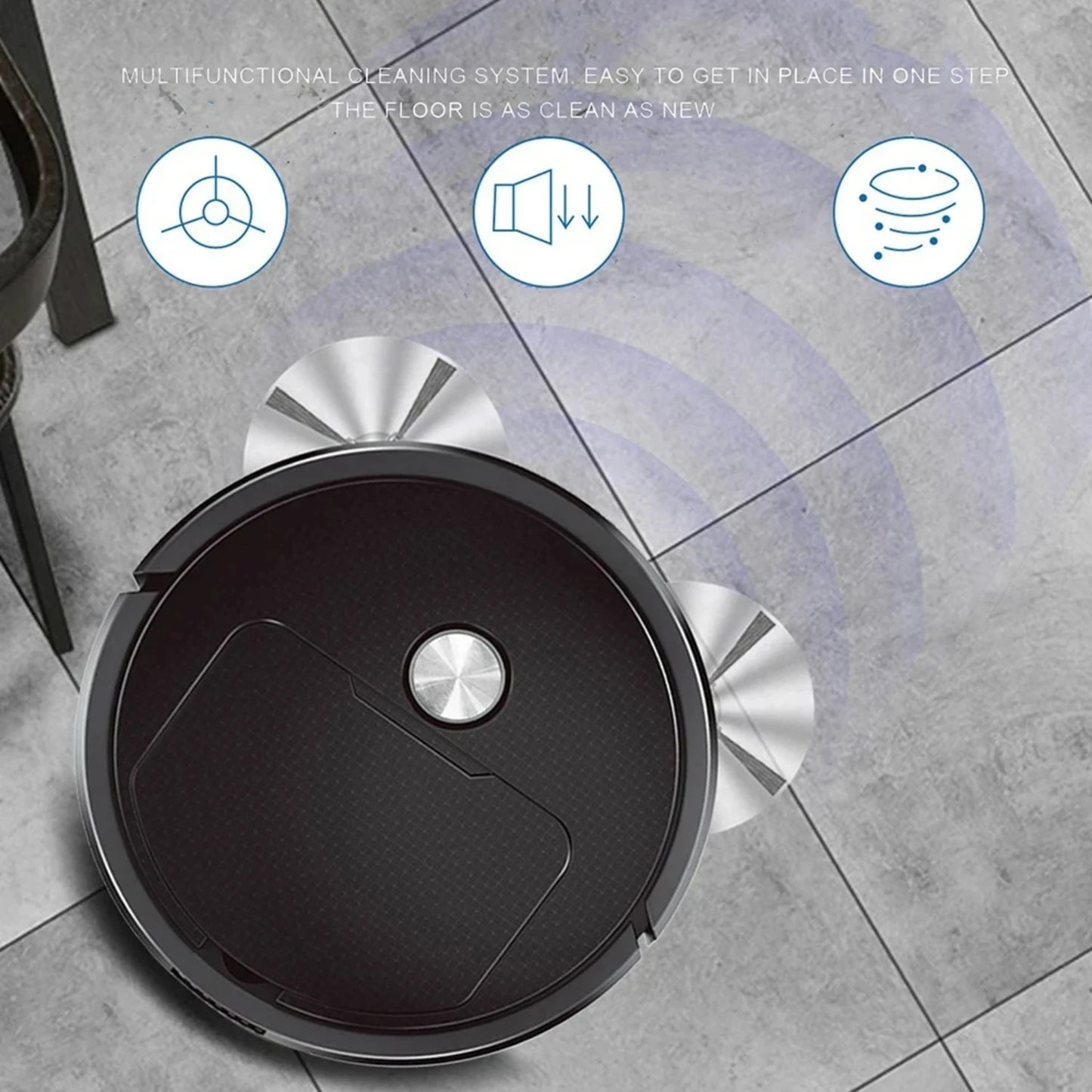 3 In 1 Smart Sweeping Robot Mini Sweeper Sweeping and Vacuuming Wireless Vacuum Cleaner