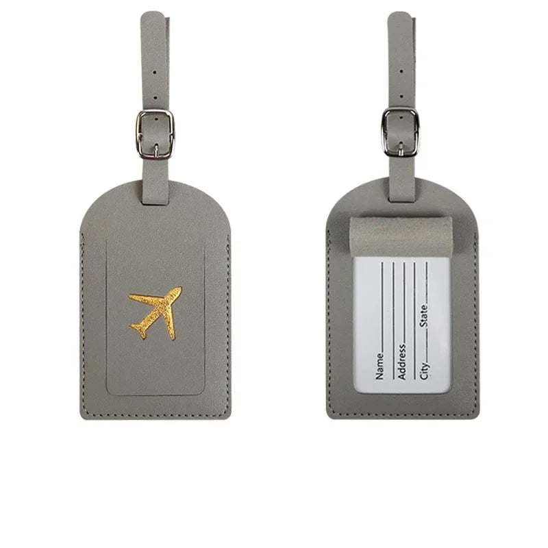 Women Men Airplane Suitcase Address Label Baggage Boarding Bag Name ID Address Holder Tags