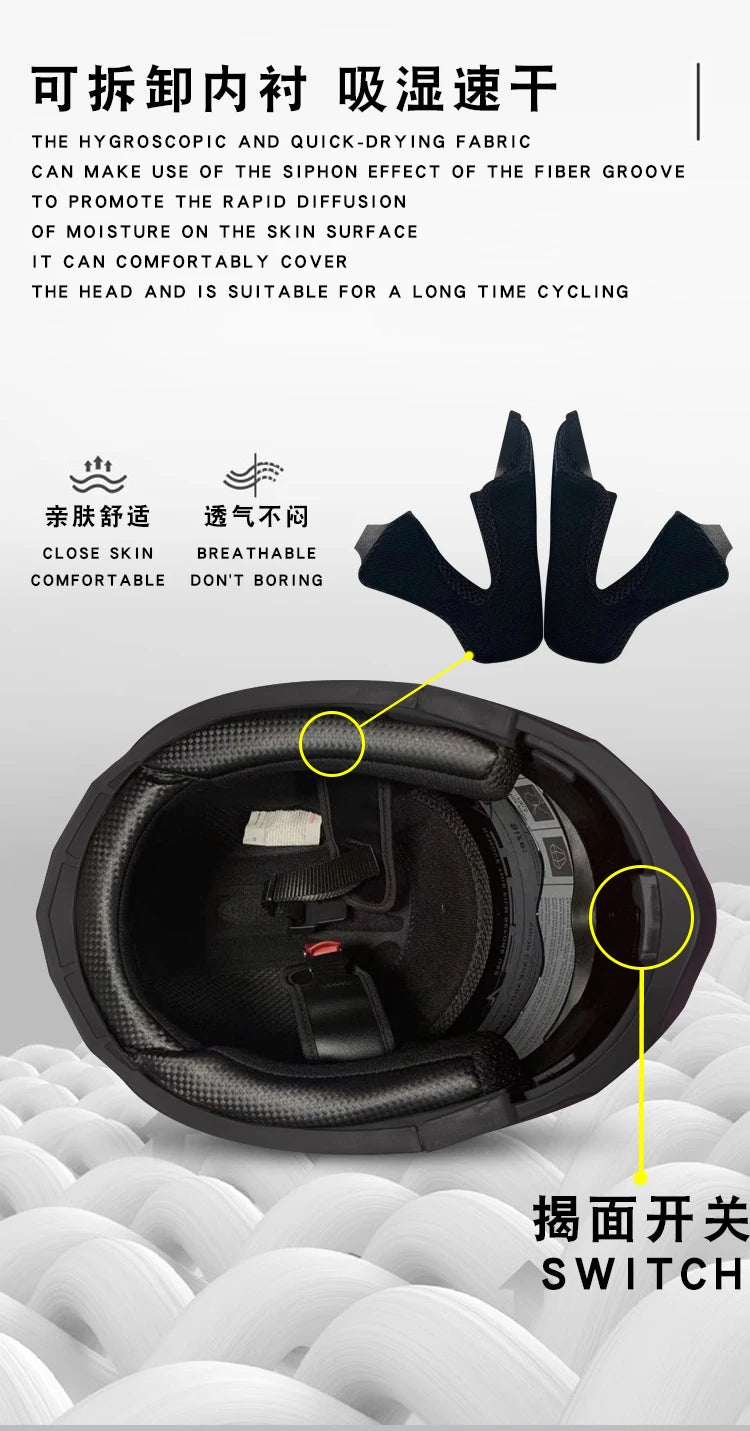 ORZ-161 Modular Filp up Motorcycle Helmet Full Face Racing Helmet Dual Visors DOT Approved motosiklet kaskı