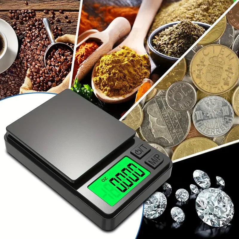 Digital Gram Food Jewelry Ounces/Grains Scale with Backlit LCD - Mini Scale for Travel