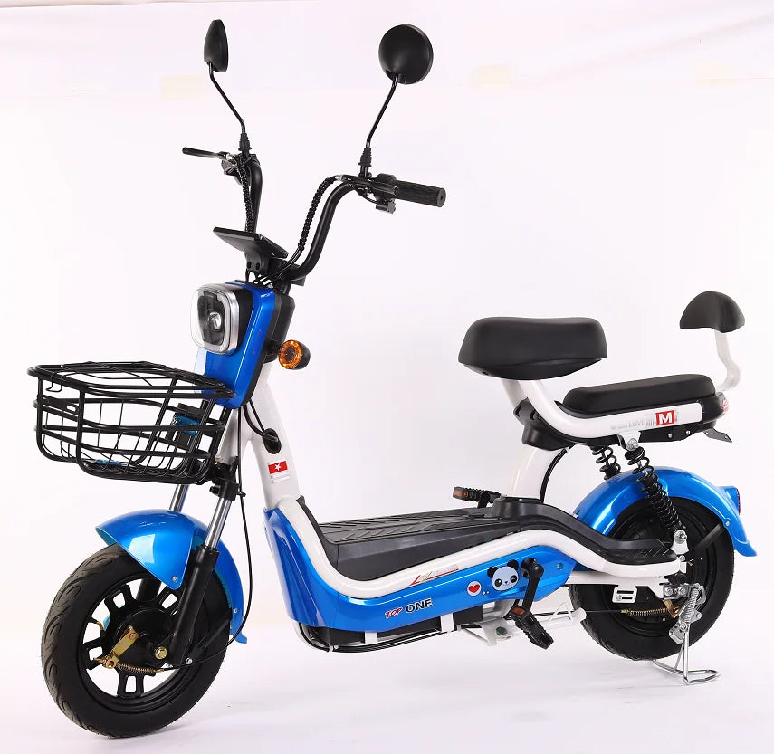 350w 48v Electric Bike 12ah Rear Hub Motor Electric Scooters City Ladies Lightweight E BikeBicycle 14*2.50 Vacuum Tire