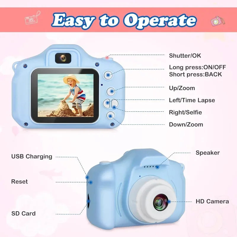 X2 Camera 32G Mini Digital Vintage Cam Educational Toys Kids