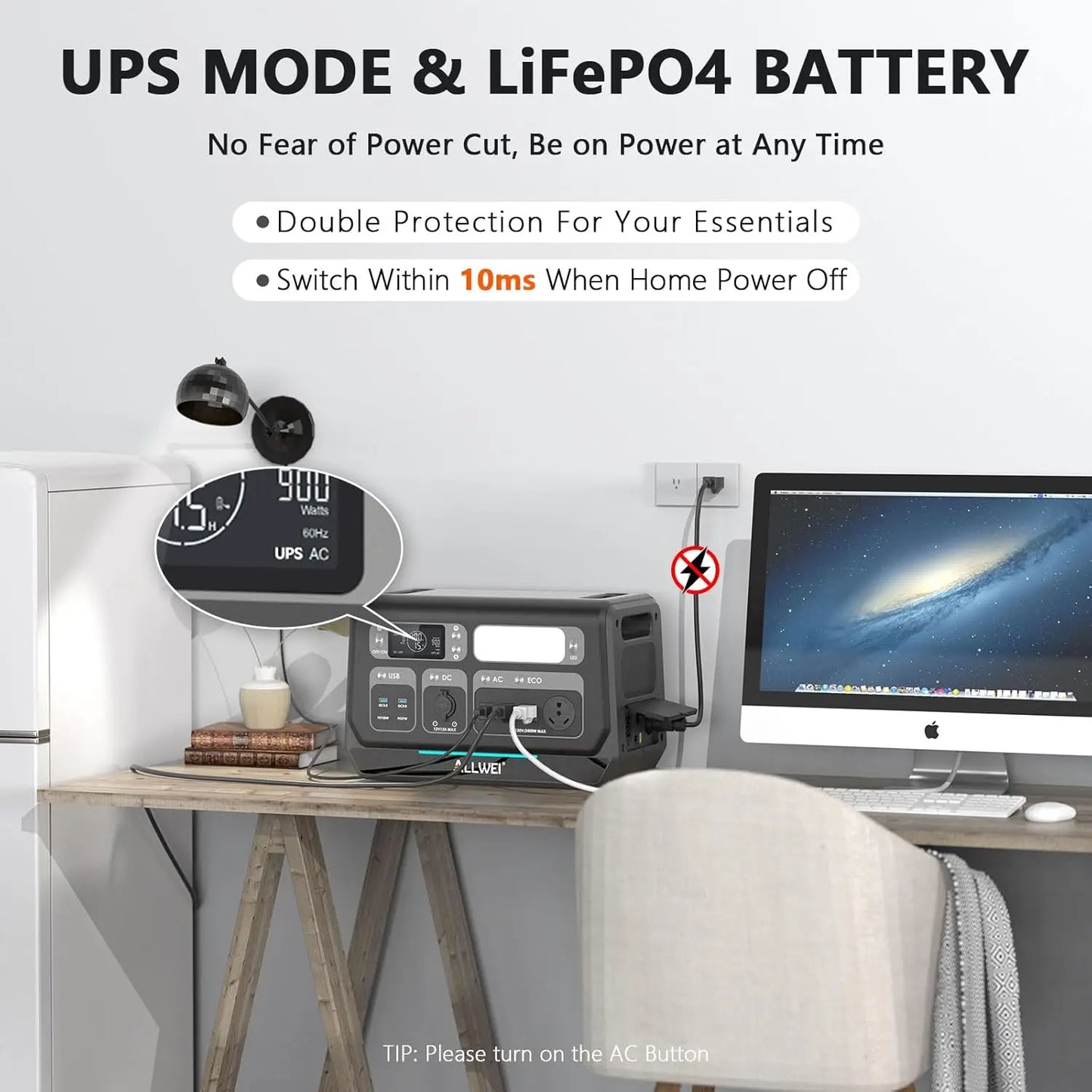 Portable Power Station Solar Battery Generator