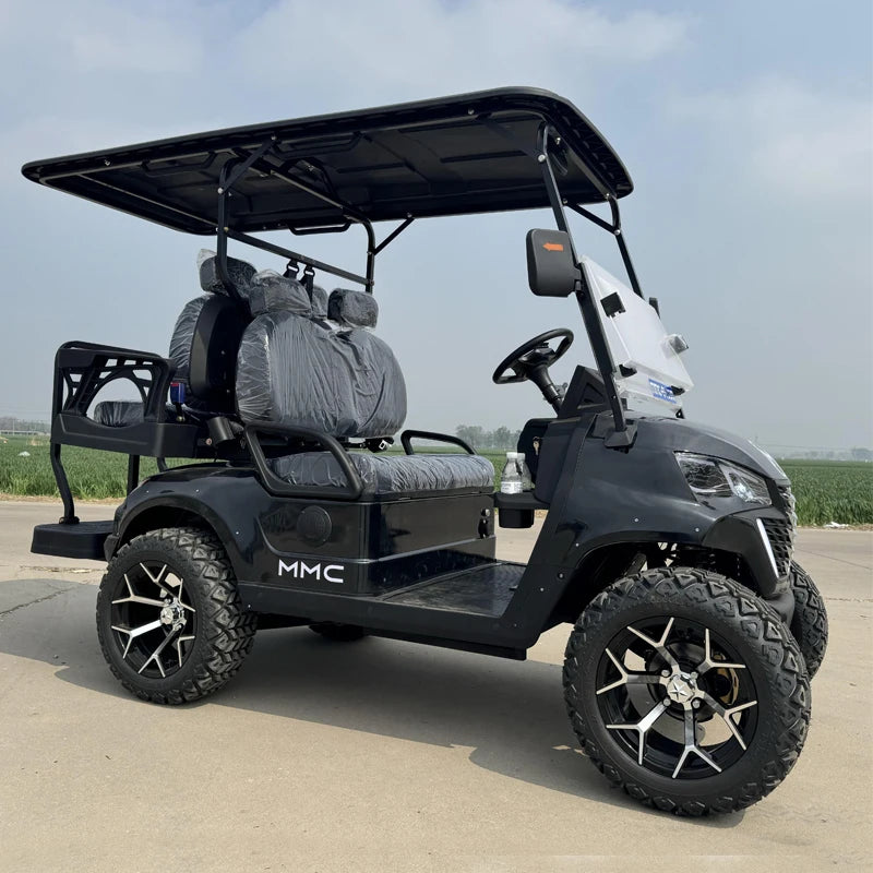 Wholesale China Color Logo Custom Club 4 Seats Car Electric and Gasoline Golf Carts Electric Powered Red 2+2 Seats for Sale