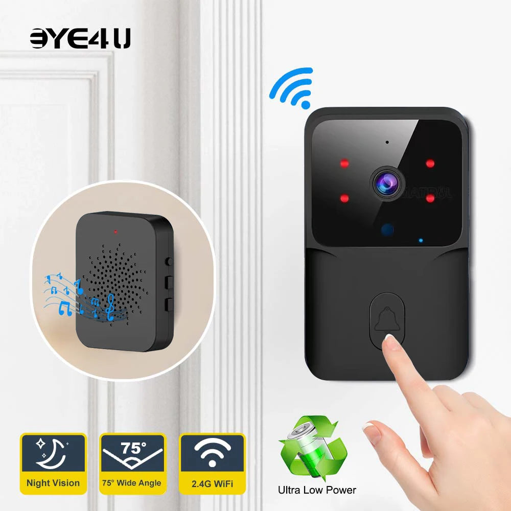WiFi Video Doorbell Wireless Phone IR Night Vision Doorbell Smart Home Security Door Bell