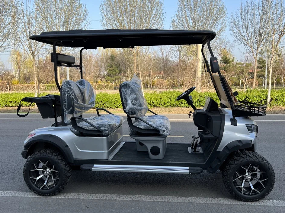 Hot Selling 4 Wheel Adult Golf Buggy Car Lithium Battery Powered Off Road Tire Street Legal 2 4 6 Passenger Electric Golf Cart