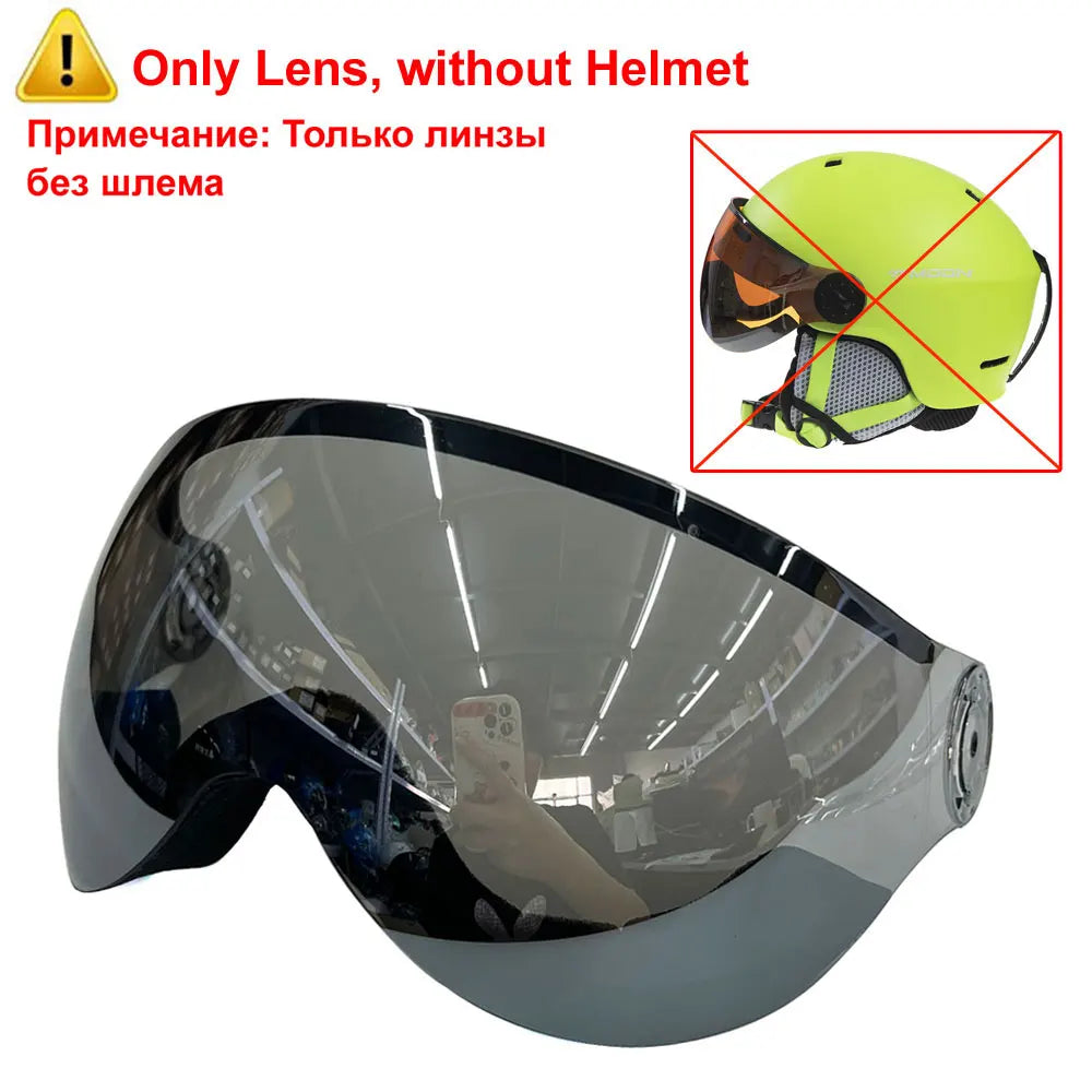 MOON Skiing Helmet with Goggles Integrally-Molded PC+EPS High-Quality Ski Helmet Outdoor Sports Ski Snowboard Skateboard Helmets