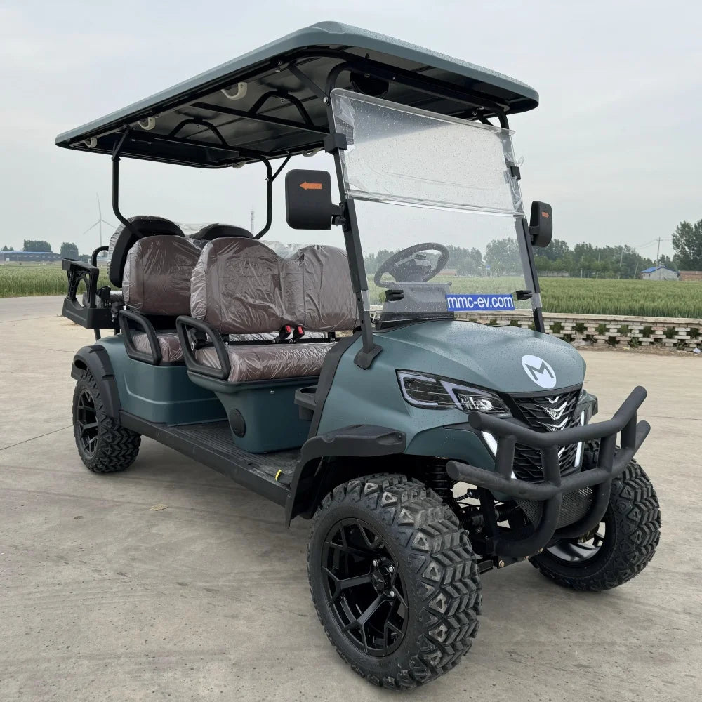 Wholesale China Color Logo Custom Club 4 Seats Car Electric and Gasoline Golf Carts Electric Powered Red 2+2 Seats for Sale
