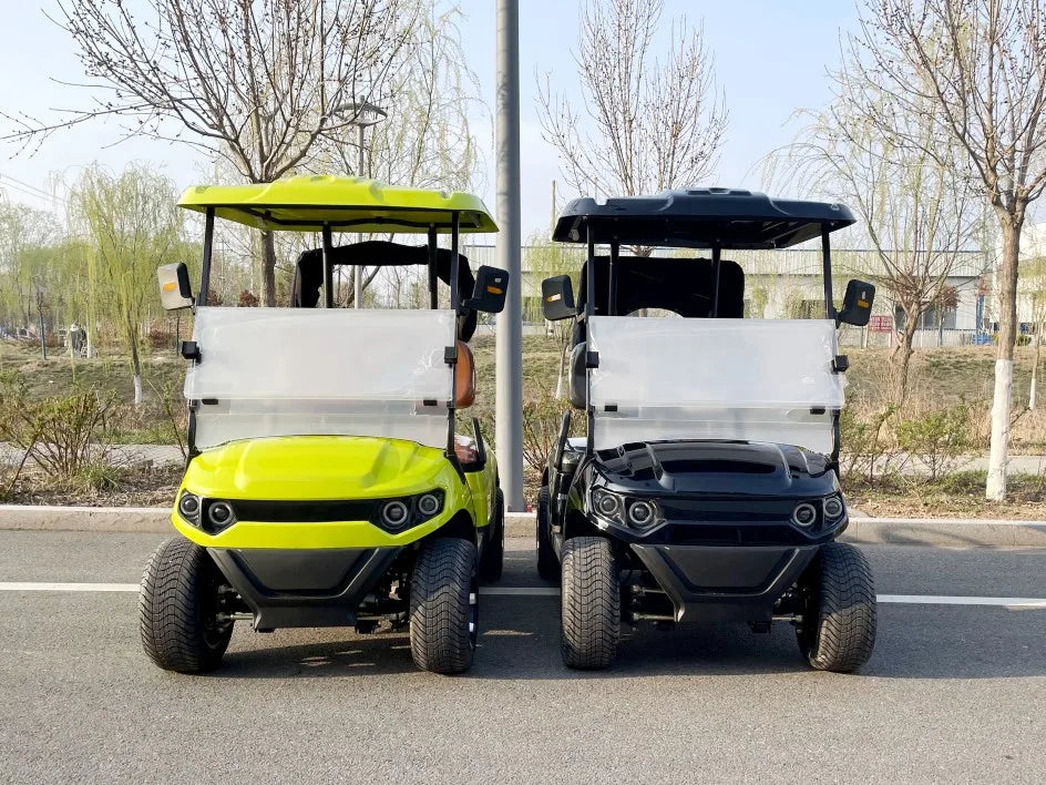 Latest Trends Golf Carts 48V 4KW Motor 2 4 Seater Golf Buggy Cart Electric with Golf Bag Straps and Basket