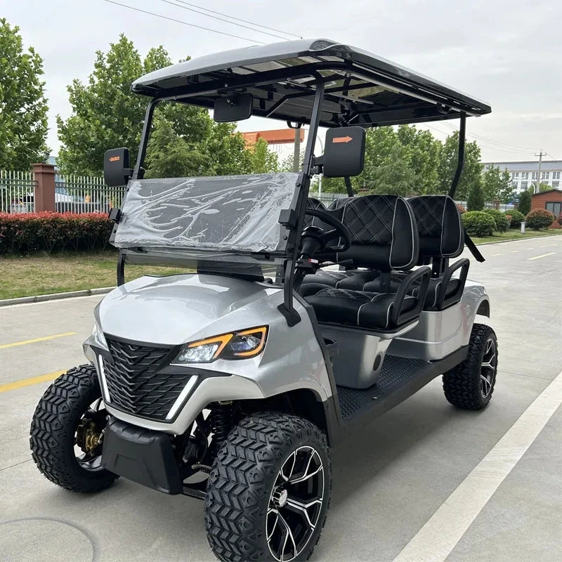 72v Electric Golf Cart 4+2 6 Seater 7.5kw Lithium Golf Off Road Buggy Garden Villa Hunting Golf Cart
