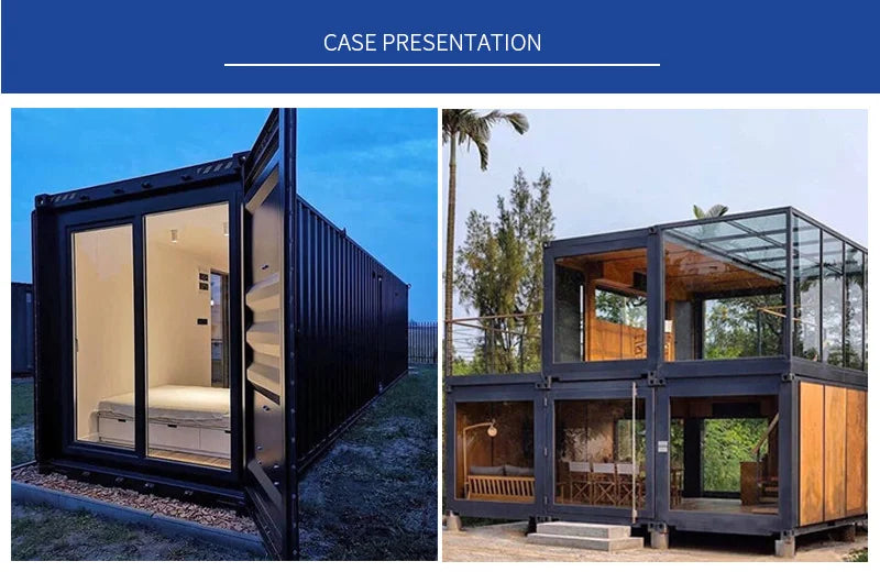 Luxury Prefabricated Container Home from China Factory20ft 40ft 2 - 3 Bedrooms Portable Detachable