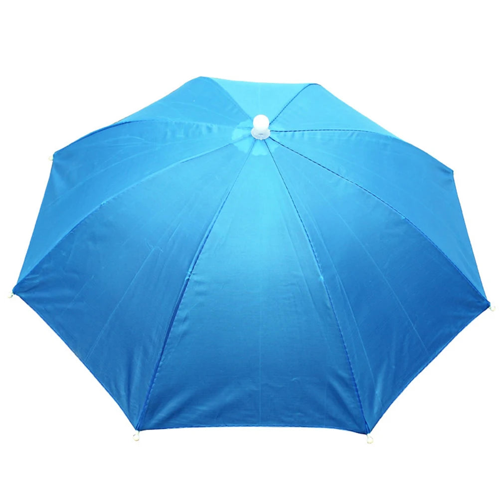 Portable Rain Umbrella Hat Foldable Outdoor Sun Shade Waterproof Camping Cap