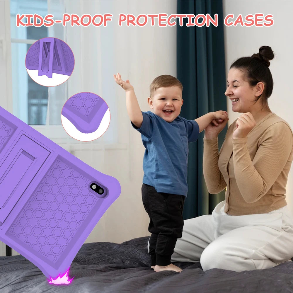 QPS 8 inch tablet android PC 4500mAh 2GB RAM 32GB ROM Children Learning kiddies tablets with Holder