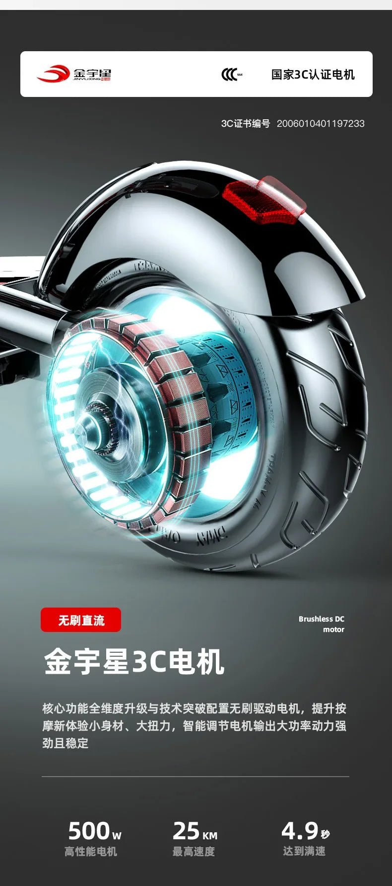 Electric Scooter For Adults And Children Run-proof tires dual braking system