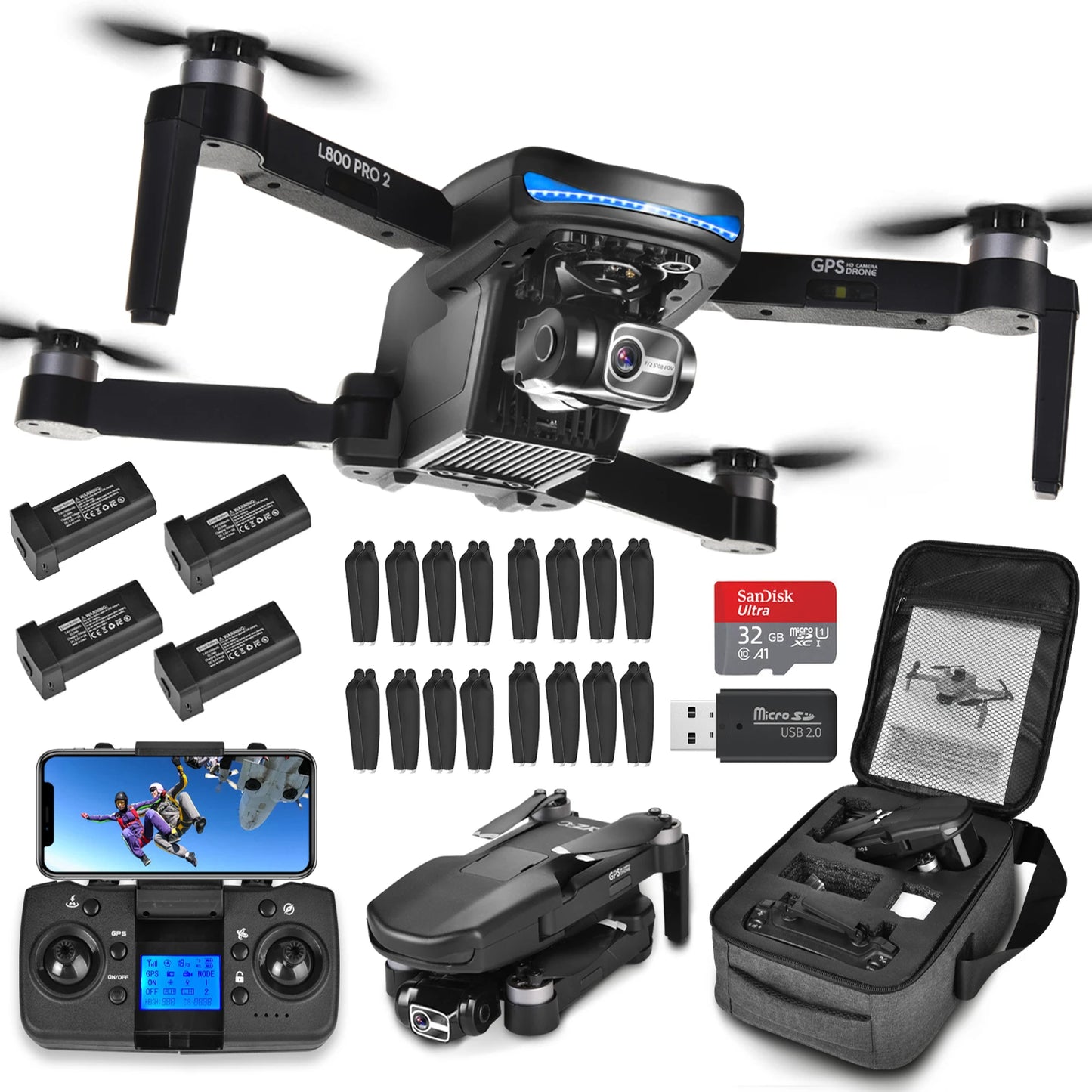 GPS Drone with 4k Camera for Adults 5G WiFi Transmission Camera Brushless Motor
