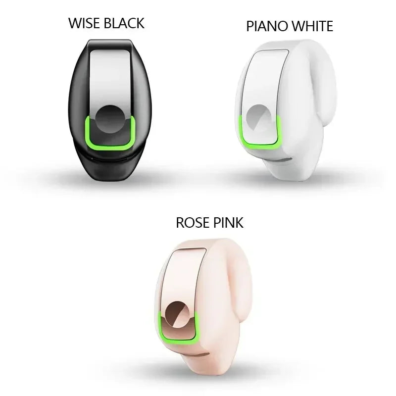 Headphones Bluetooth V5.3 Ear Clip Lightweight Business Sports Game Headset with Mic Noise Reduction