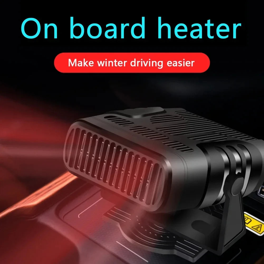 Car Heater Air Cooler Fan 12V/24V Portable Defogger Defroster Heating Fan 120W Dryer Windshield Defogging Accessories