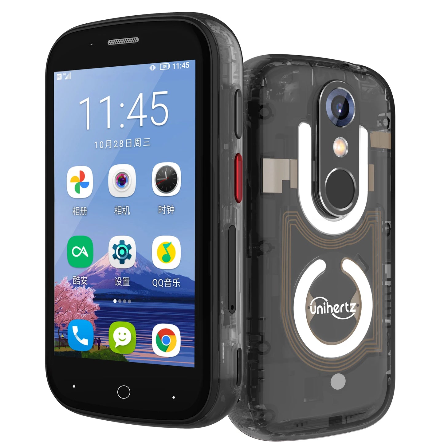 Mini Smartphone 8GB 256GB Led Light Unlocked Transparent Cellphones
