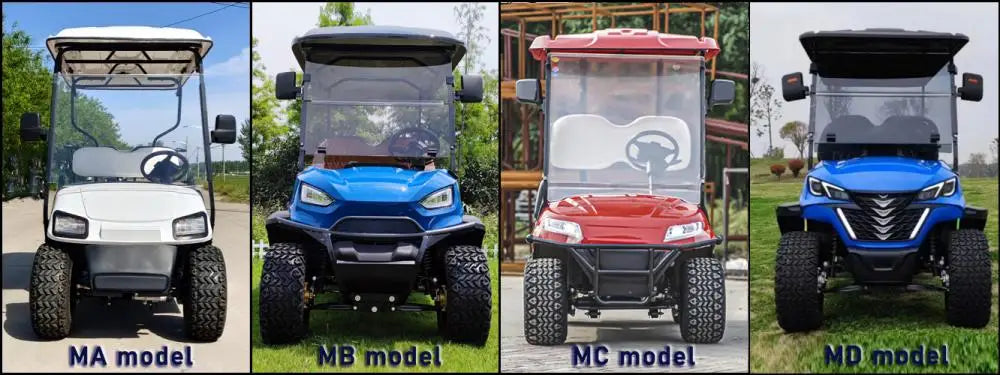 Wholesale China Color Logo Custom Club 4 Seats Car Electric and Gasoline Golf Carts Electric Powered Red 2+2 Seats for Sale