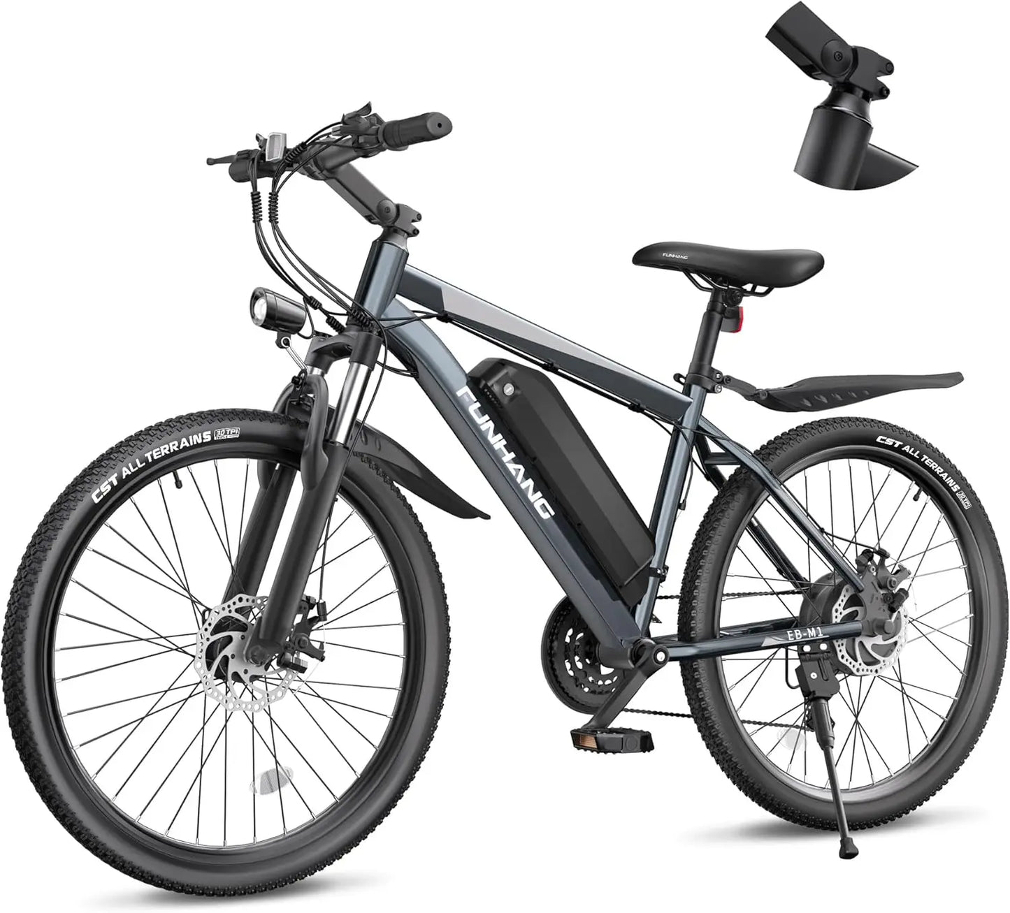 Electric Bike for Adults, 26'' 1000W Peak Up to 50 Miles 21.7MPH with 48V 374.4WH Removable Battery