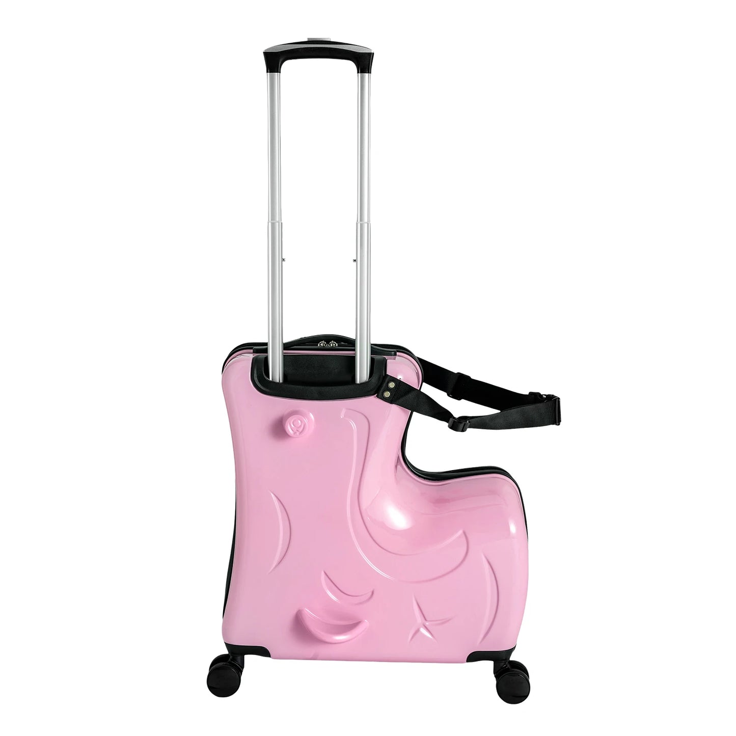 20INCH Kid's Ride-On Travel Suitcase, Rolling Luggage With Wheels With Password Lock