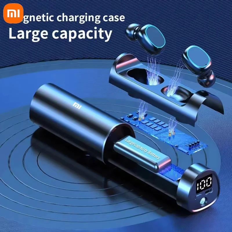 In Ear Earbuds TWS Bluetooth Headphones 8D Sound Gaming Waterproof LED Display With Mic