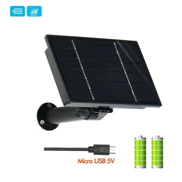 Outdoor 5V/12V Solar Power Panel Built-in Battery 6000mAh