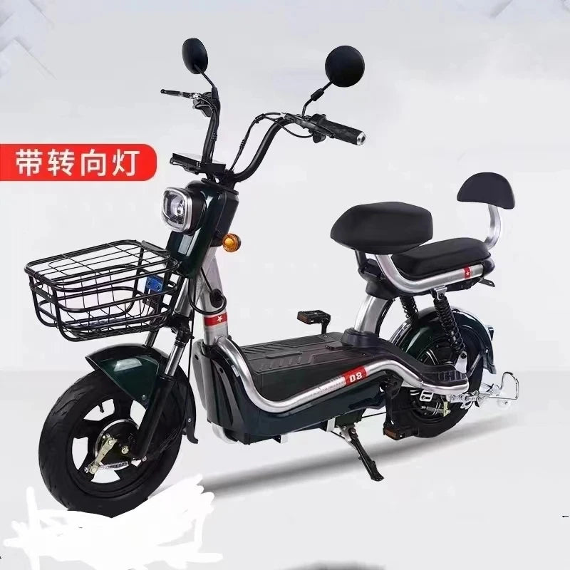350w 48v Electric Bike 12ah Rear Hub Motor Electric Scooters City Ladies Lightweight E BikeBicycle 14*2.50 Vacuum Tire