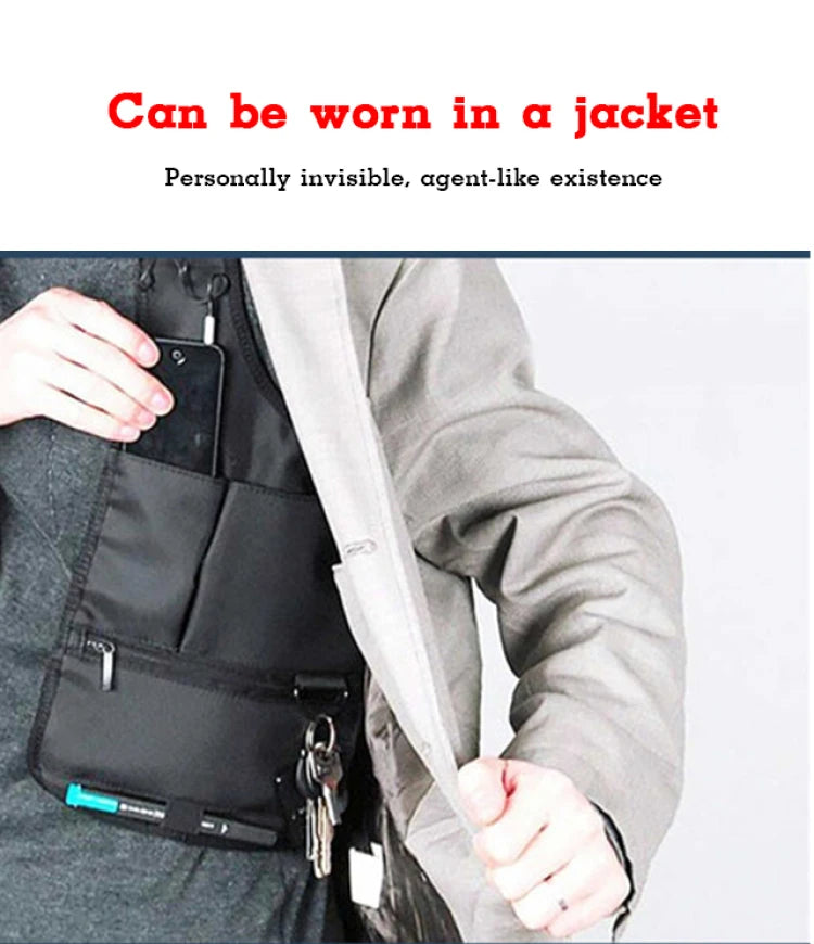 Upgraded anti-theft hidden underarm bag trendy cell phone bag secret agent bag close crossbody purse women style shoulder bag