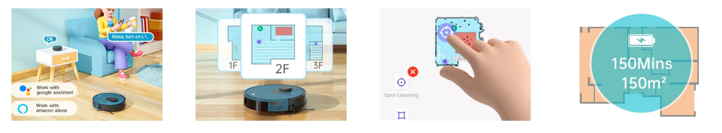 OKP Lidar Robot Vacuum Cleaner 3800Pa Power Suction , LiDAR Navigation Smart Home appliance, Self-Charging, for Pet Hair,Carpet