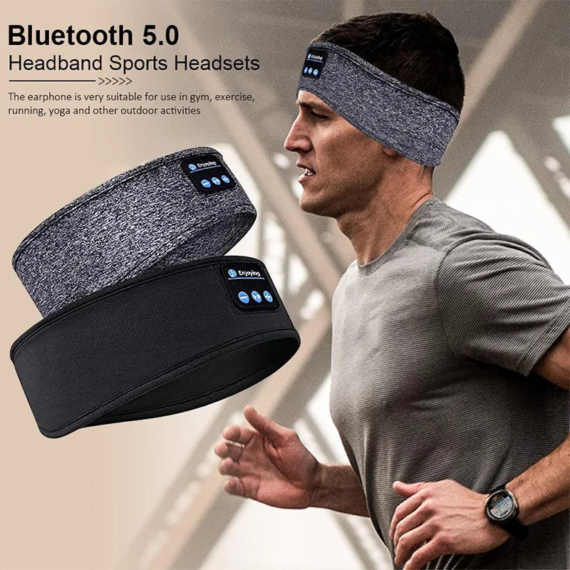 Wireless Bluetooth Headset Elastic Sports Headband Earbuds Music Sleeping Eye Mask