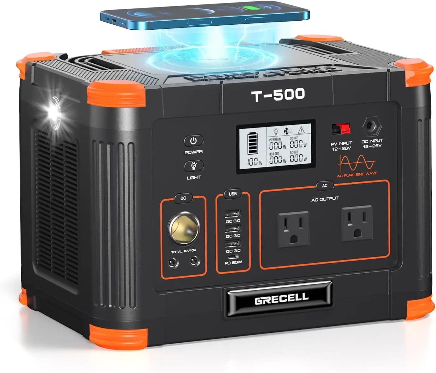 Portable Power Station 1000W, 999Wh Solar Generator, PD 60W Fast Charging Backup Lithium Battery Pack Power Supply