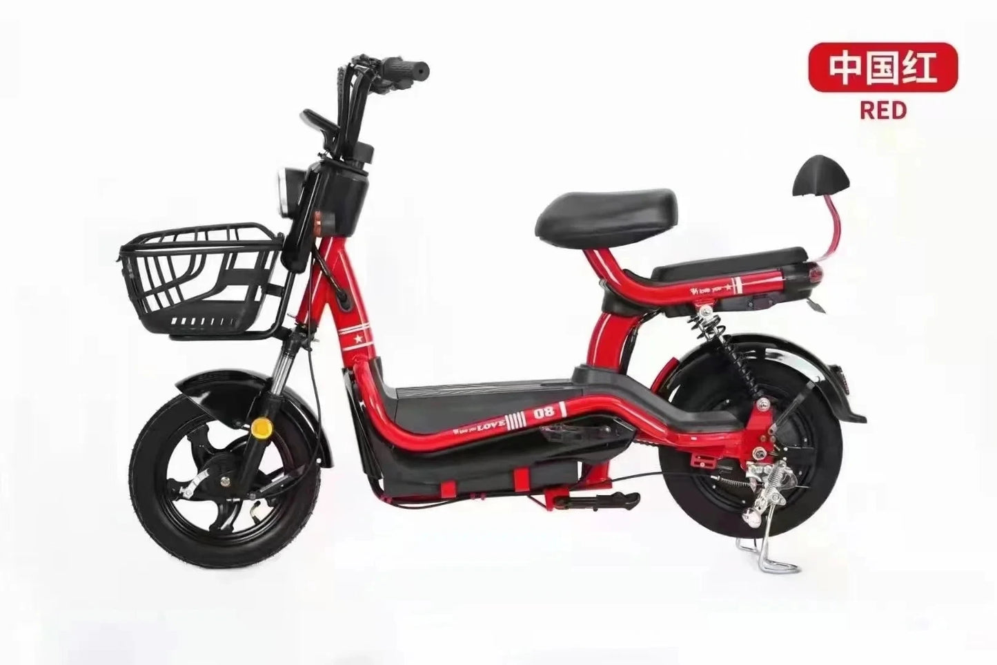 350w 48v Electric Bike 12ah Rear Hub Motor Electric Scooters City Ladies Lightweight E BikeBicycle 14*2.50 Vacuum Tire
