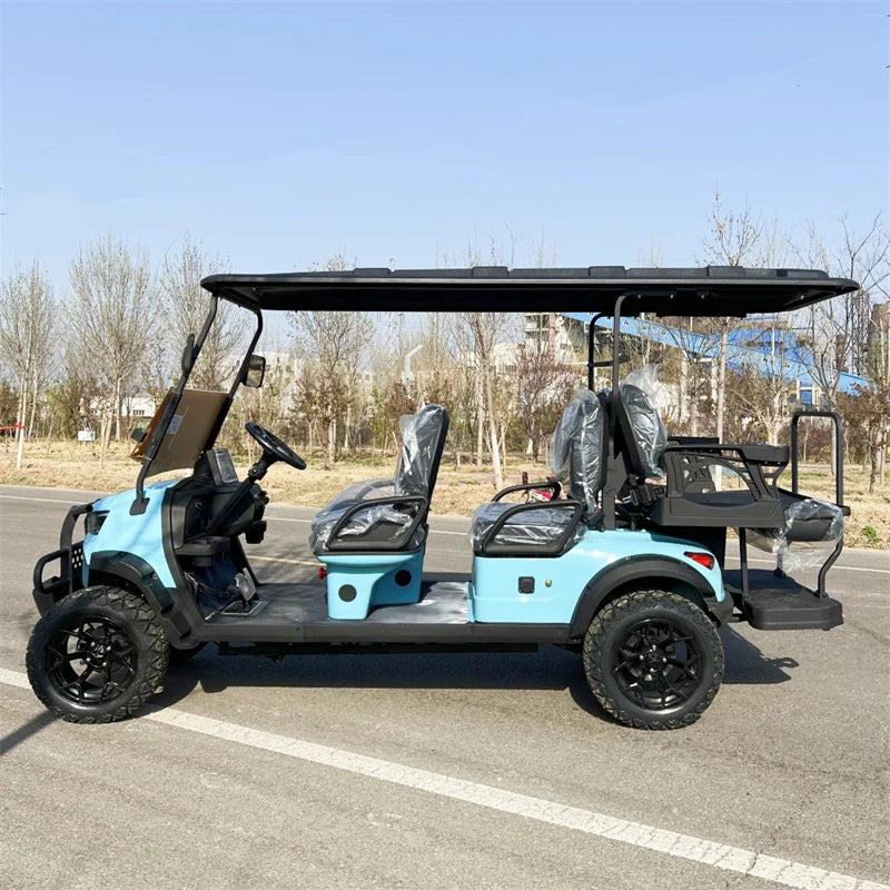 Hot Selling 4 Wheel Adult Golf Buggy Car Lithium Battery Powered Off Road Tire Street Legal 2 4 6 Passenger Electric Golf Cart
