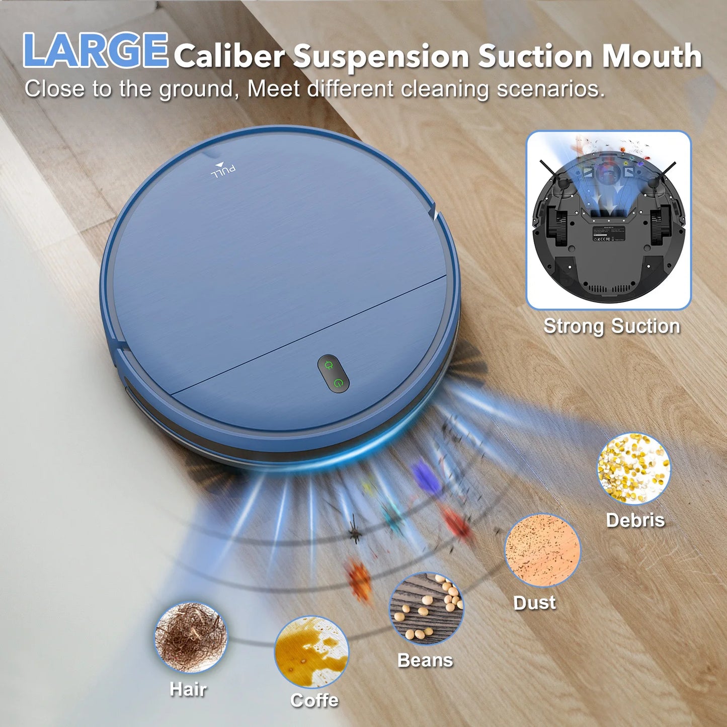 2500mAh Battery 3in1 Mopping Sweeping Suction Smart Home Support Wifi