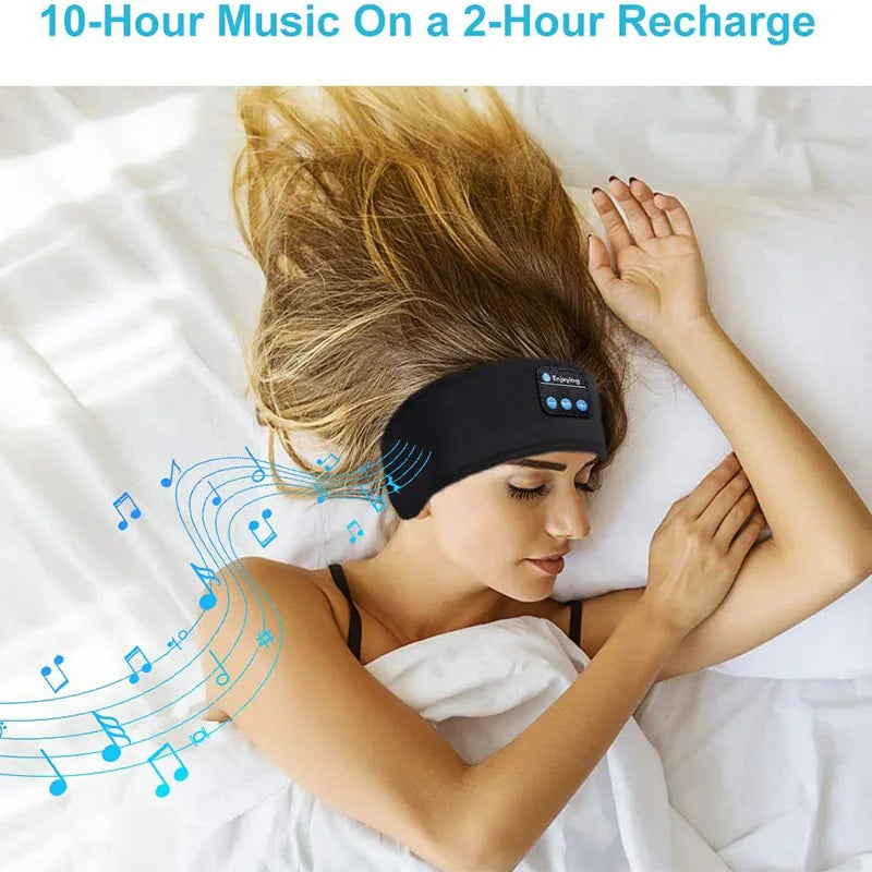 Wireless Bluetooth Headset Elastic Sports Headband Earbuds Music Sleeping Eye Mask