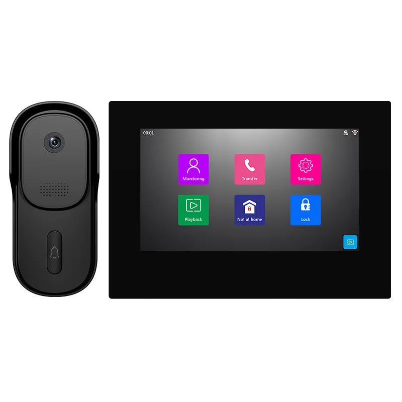 7Inch IPS Screen 1V2 Tuya Remote Control WIFI Door Phone Intercom Visual Doorbell 120Degree Home Security Door Viewer