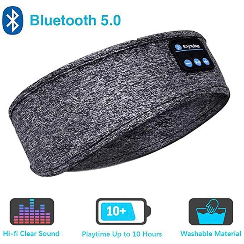 Wireless Bluetooth Headset Elastic Sports Headband Earbuds Music Sleeping Eye Mask