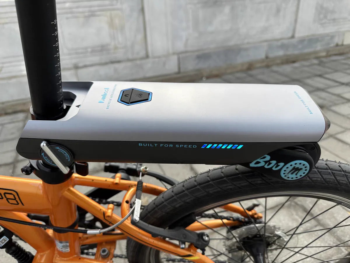 Bicycle booster, rechargeable self-propelled device, bicycle explosion modification, labor-saving booster