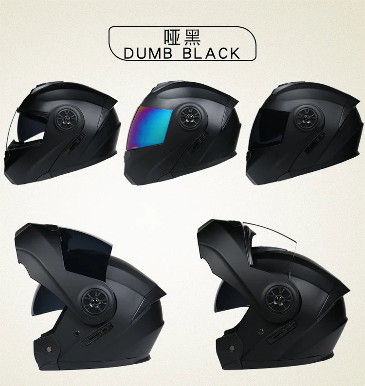 ORZ-161 Modular Filp up Motorcycle Helmet Full Face Racing Helmet Dual Visors DOT Approved motosiklet kaskı