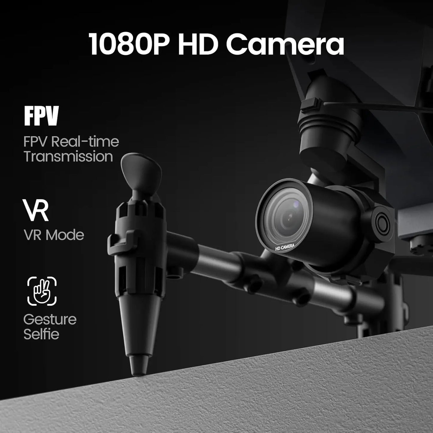 Mini FPV Drone 1080P, 3 Batts, 3D Flip, Easy Start