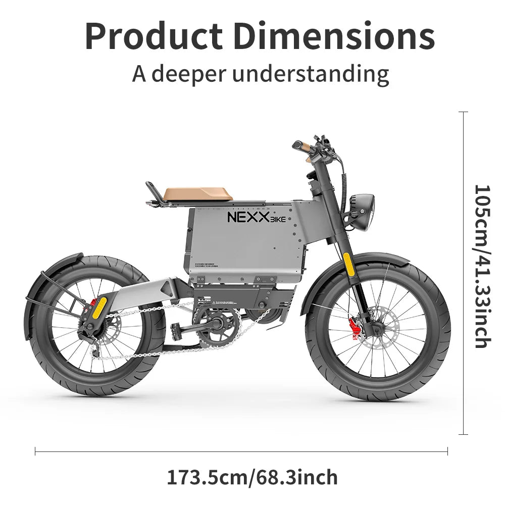 750W E-Bicycle Electric Bike For Adults 20''*4.0 Fat Tires Electric Bicycles 30MPH Fast Mountain Electric Bikes 48V 25AH Ebike