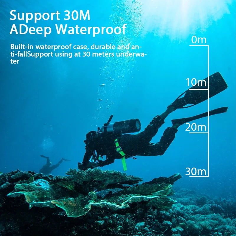 Mini Action Camera HD 4K Digital Cameras Screen Sports Camera for Riding Record Diving