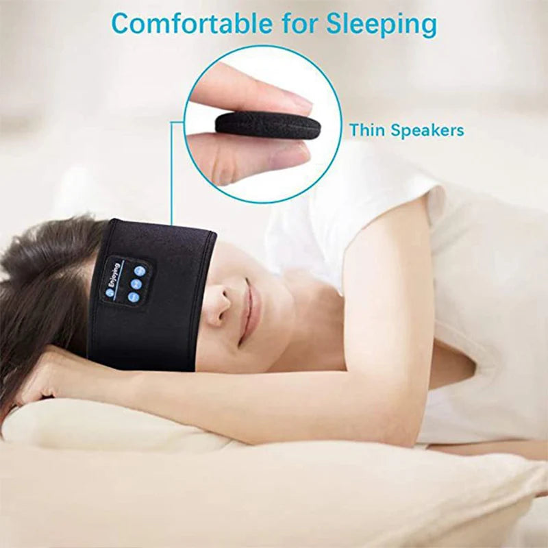 Wireless Bluetooth Headset Elastic Sports Headband Earbuds Music Sleeping Eye Mask