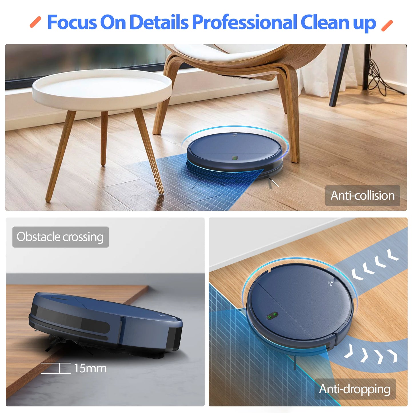 2500mAh Battery 3in1 Mopping Sweeping Suction Smart Home Support Wifi