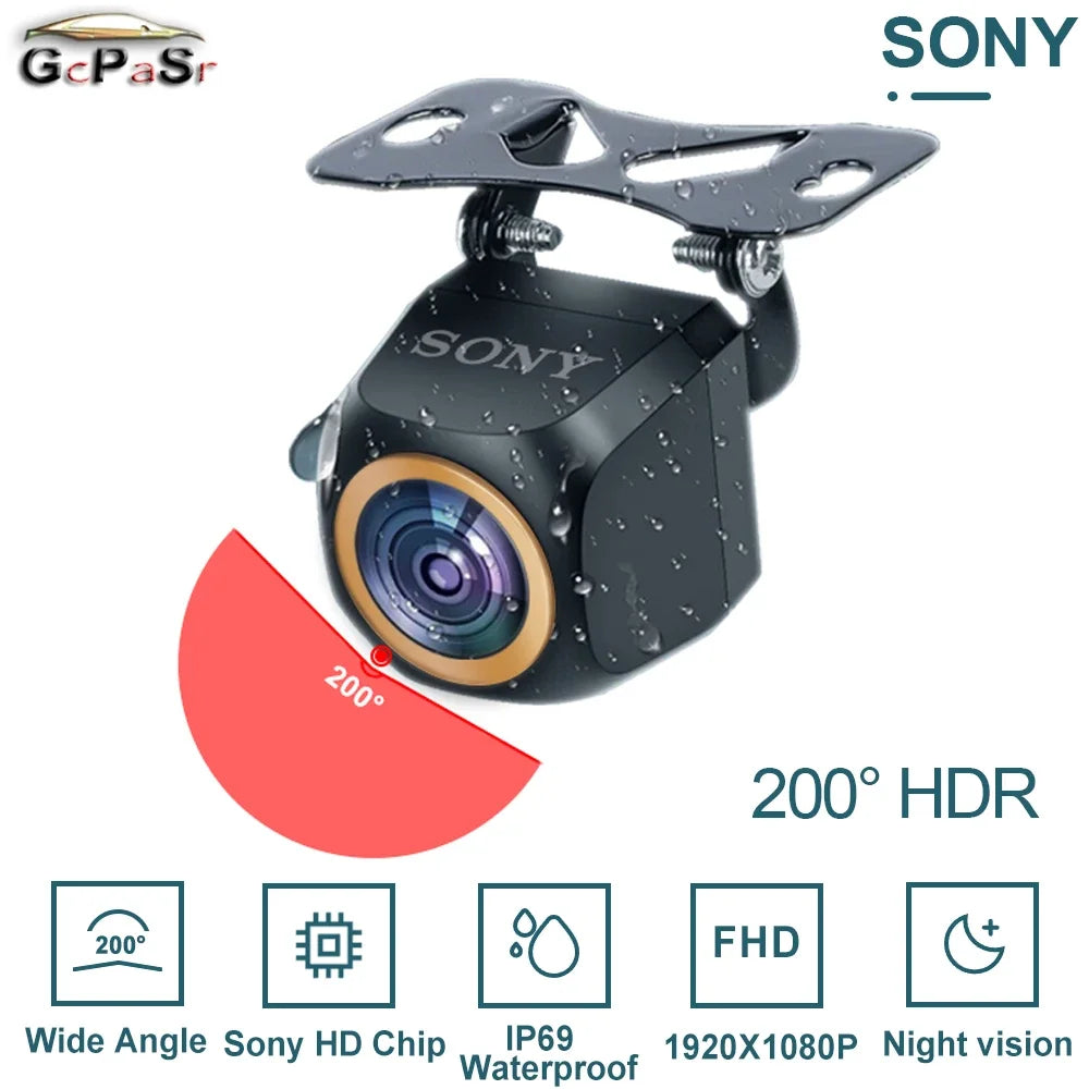 Car Rear View Camera 200° Fisheye Golden Lens Full HD Night Vision Vehicle back Car reversing Front Camera