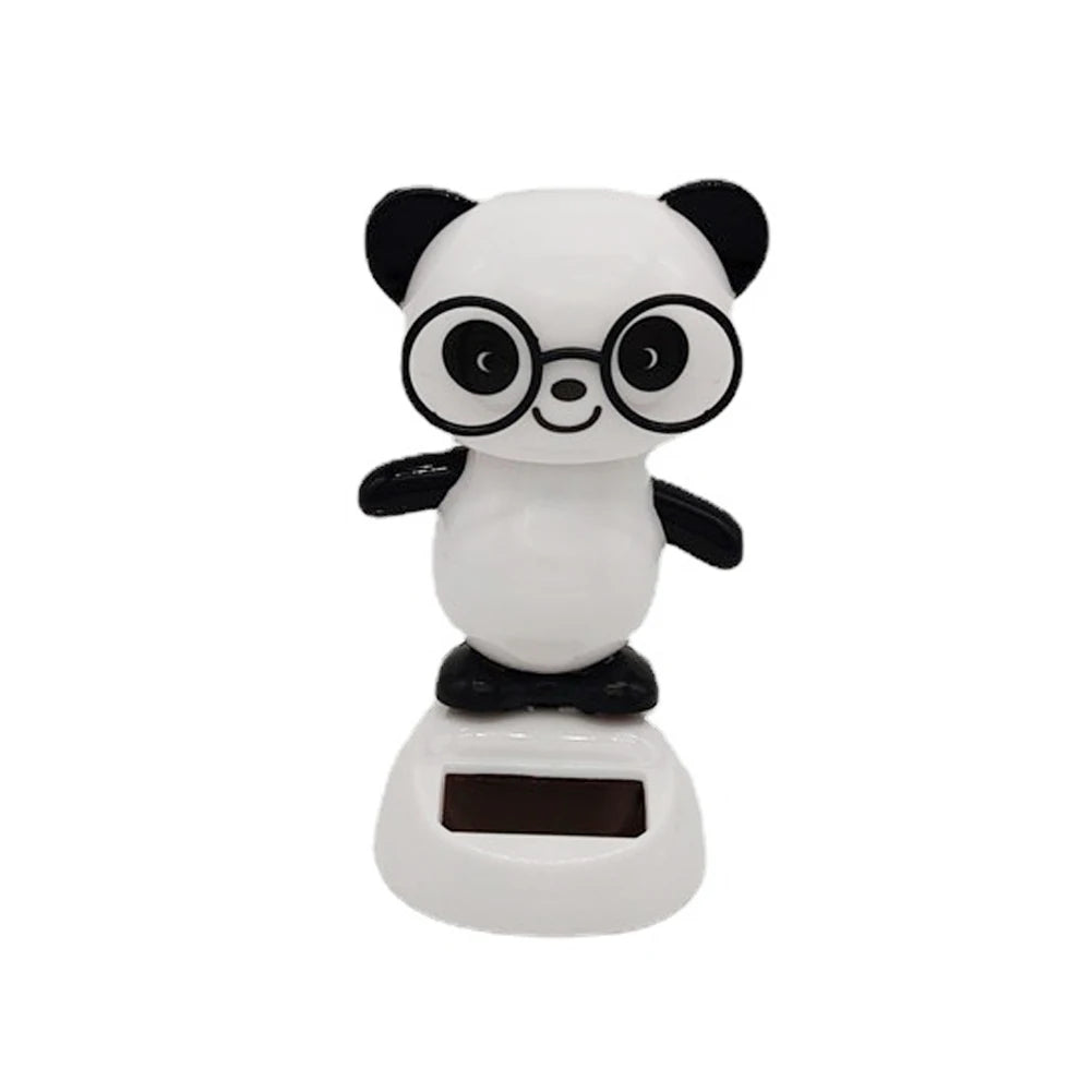 Cute Car Interior Solar Dancing Toy Solar Powered Swinging Animals