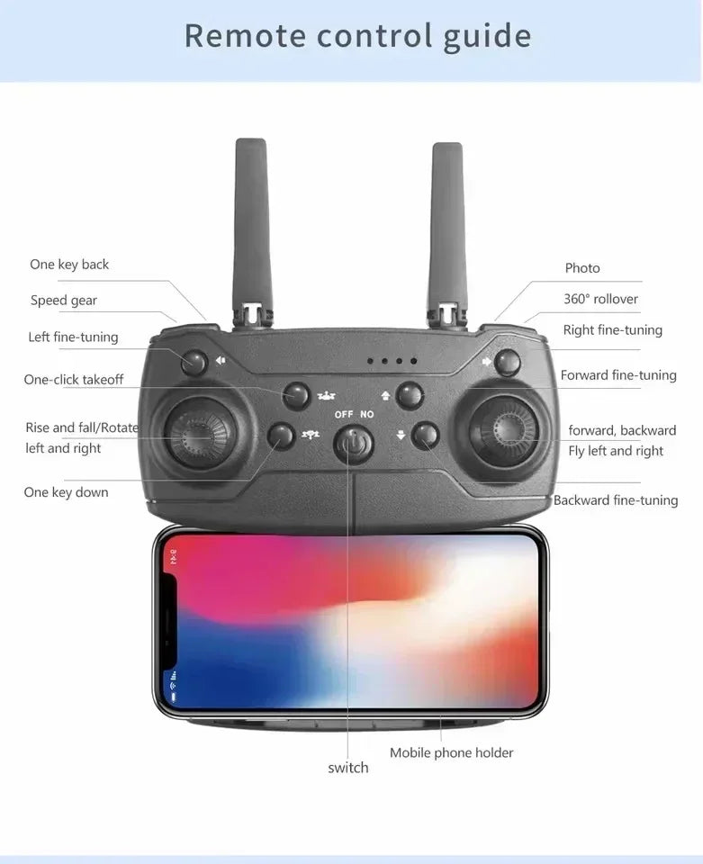 8k Professional 4K HD Camera Obstacle Avoidance Aerial Photography Optical Flow Foldable Quadcopter